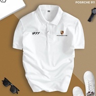 POLOMAN Porsche Turn-down Collar Polo Shirt CVC Crocodile, Porsche 911 Luxurious, Elegant Style