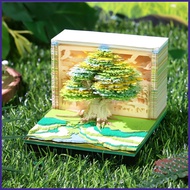 3D Art Calendar 2025 Tree House 3D Calendar 2025 Cute Memo Pad Calendar Night Light Holiday Favor Pa