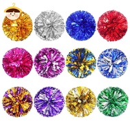 〔8C05〕 1Pc Plastic Double Hole Handle Cheerleader Pom Poms Metallic Streamer Club Sport Supplies Dan