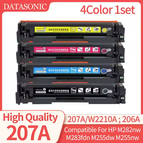 4color Compatible For HP 207a 206A Toner Cartridge With Chip M282nw M283fdn M283fdw M283cdw MFP M255