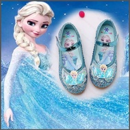 HK2 Frozen Elsa Princess Cartoon Slip-on Shoes Canvas Shoes for Kids Girls Boys Flat Shoes Low-front
