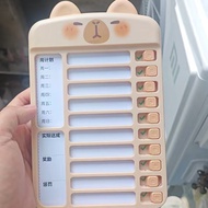 Cartoon Capybara Multi-purpose Checklist Memo Board Reusable My Chores Checklist Board for RV Home W