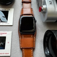 Apple Watch 真皮錶帶 自訂文字刻印, 禮物首選 蘋果 44mm 45mm