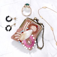 可作項鍊、可作包飾，迷你珠繡零錢包 20 粉色 禮物 飾品收納盒