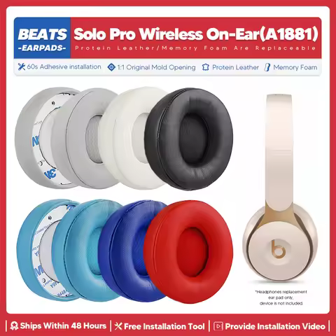 Replacement Ear Pads For Beats Solo Pro Wireless On Ear Headphone Accessories Headset Ear Cushion Re