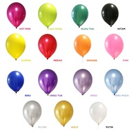 10 Metallic Latex Balloons, Birthday Backdrop Decoration, Aqiqah, Engagement, Proposal