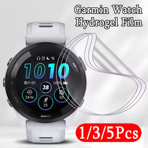 1-5Pcs Watch Hydrogel Film For Garmin Forerunner 165 Music 45 55 220 225 230 235 245 255 255s 265 26