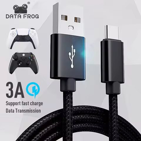 DATA FROG 1M 2M 3M Charging Data Cable For PS4 Controller USB Charger Cable For PS4 Gampad Joystick 
