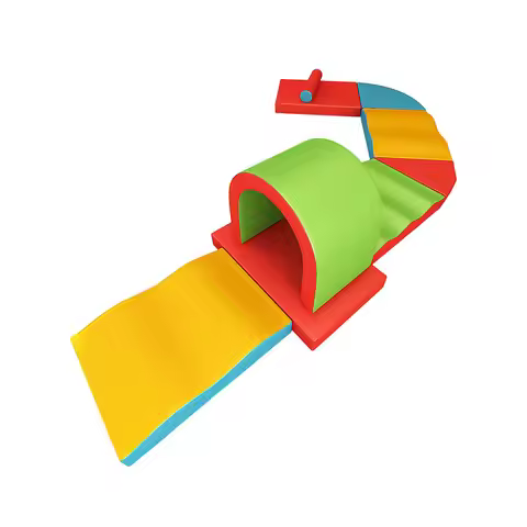 Free Combine J Shaped Toddler Soft Play Set with Foam Play Tunnel Sensory Play