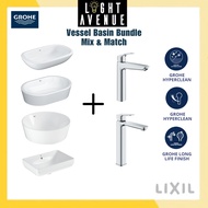 Grohe Vessel Basin Bundle Basin + Mixer Alpine White Basin with Chrome Mixer
