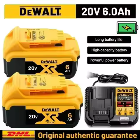 Original DeWalt 6Ah/5Ah/2Ah 20V battery replaceable DCB184 DCB200 DCF892 DCF845 DCF850 DCF911 DCD800