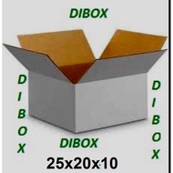 Cardboard/box Cardboard WHITE KRAFT Plain Size 25 x 20 x 10 CM SINGLE WALL