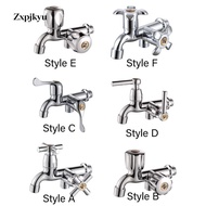 [Zxpjkyu] Plastic Water Faucet Tap Wall Mounted Basin Sink Dual Handle Replacement for Yard Lawn Kit