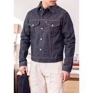 Feather Coming RT Re-Engraved 557 bigE TYPE3-0001 14oz Denim Jacket Red Ears