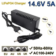 14.6V 5A LiFePO4 charger intelligent charger 4 series DC5.5mm * 2.1mm, suitable for 12V 12.8V 14.4V 