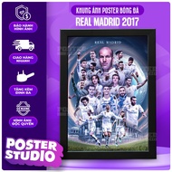 REAL MADRID 2017 - 2018 poster photo frame includes 2 sizes for A5 tabletop (18cm x 24cm), A4 wall h