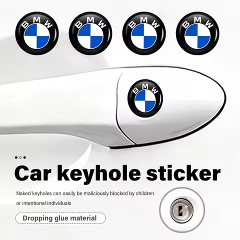 8/12/20pcs Car Door Core Keyhole Protection Sticker Decoration For BMW M3 M5 X3 E93 F10 F20 F30 F40 