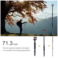 COMETX 67.7in Foldable Tripod Camera Stand with Ball Head 10kg/22lbs Load Capacity Aluminum Alloy Po