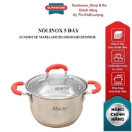 SUNHOUSE MAMA 5-bottom stainless steel pot SHG2516MSD /SHG2520MSD_16cm - Can be used on induction co