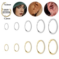 1PC 20G Stainless Steel Nose Rings Piercing Septum Piercing Lip Ring 6mm/8mm/9mm/10mm/12mm Seamless 