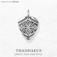 Ornamented Dog Tag PendantBrand New 925 Sterling Silver Vintage Jewelry Accessories Gift For Women M