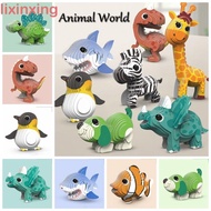 LIXINXING 3D Paper Puzzle Animal Model Toy, Dinosaur Giraffe Animal 3D Paper Puzzle Toy, Montessori 