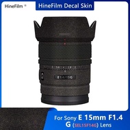E15F1.4 Lens Decal Skin SEL15F14G Lens Wrap Cover Para sa Sony E 15Mm F1.4 G Lens Sticker Film Anti-
