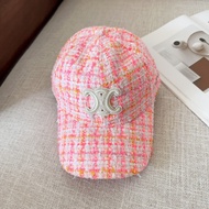 Cé line666 Classic Double CC Embroidered Gray Knitted Hat