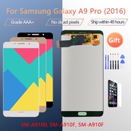 For Samsung Galaxy A9 Pro 2016 A910 A9100 A910F SM-A9100 Super AMOLED  LCD Display Touch Screen Digi