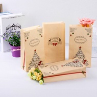 1/5PCS Eco Friendly Kraft Paper Bag Merry Christmas Gift Bags Lovely Cookies Present Gift Bag Luxury