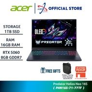 ACER PREDATOR HELIOS NEO 16S PHN16S-71-77TF 16" OLED GAMING LAPTOP ( CU7-255HX 16GD5 1TBSSD / RTX506
