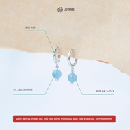 Bông Tai Bạc Nữ 925 Đính Đá Tròn Liugems Cá Tính Thời Trang Năng Động BT02