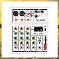 (HARB) -A4 Professional Portable Digital Dj Console with USB Mixer Border Live Singing 4 Channel Aud