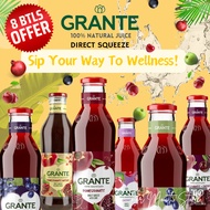 8 BTLS x 750ml GRANTE Pomegranate Juice 100% /Jus Delima/Delima Jus/Jus Delima Original/Grape/Cherry