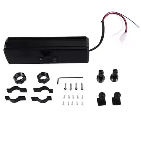 New!Motorcycle Stereo Speakers MP3 Music Player Bluetooth Player With USB,AUX-IN,FM Radio For 7/8-1.