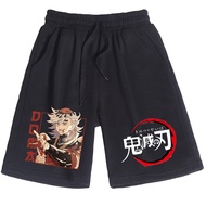 2023 newDemon Slayer Douma Shorts Anime Kimetsu No Yaiba Man Woman Outdoor Casual Loose Beach Cotton