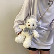 Lolita Bag Cute Plush Bear Bag Doll Japanese Cute Cartoon JK Uniform Bag Lolita Diagonal Bag 7.31