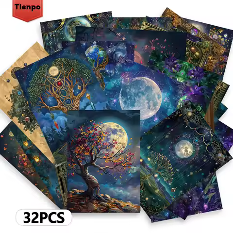 32pcs Celtic Magic Postcards, Witch Pagan God Book Cards, Christmas Gift Student Present, Bedroom De