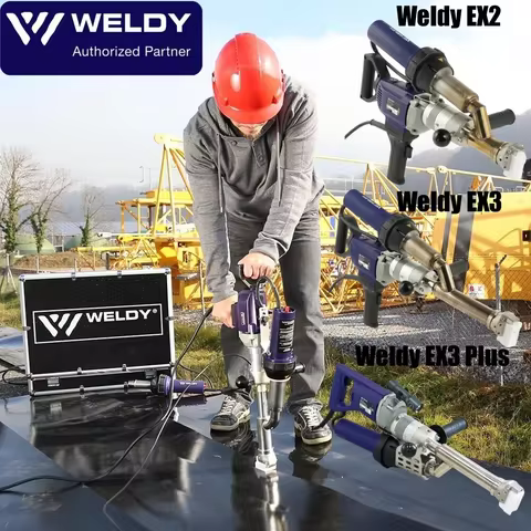 Official Weldy EX2 EX3 Plus Plastic Extrusion Welder for HDPE Geomembrane Seaming and Repair