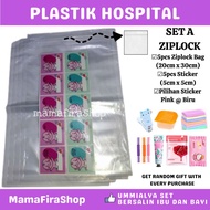 PLASTIK HOSPITAL VIRAL | ZIPLOCK BAG | ZIPPER BAG | WITH STICKER 5CM