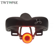 TWTOPSE Bike Bicycle Smart Auto Light Mount Set For Brompton Original Rear Rack Waterproof Brake Sensing Charging Cycling Taillight Fit Enfitnix xlite100 Bracket