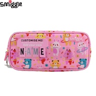 Australia Smiggle Children's Pencil Case Girls Cute Kawaii Clutch Bag Pink Bear School Stationery Box Pencil Bags With Name Card