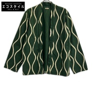 เสื้อยืดลายทางสีเขียวอ่อนแบบหุ่นไล่กา รุ่น EK-1045 จากแบรนด์ Kapital ไซส์ 3 [มือสอง]