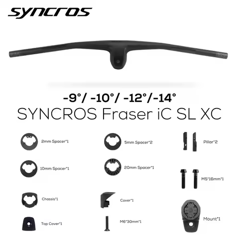 SYNCROS FRASER IC SL XC For Sparks Frame -9 - -14degrees Full Carbon Fiber Integrated Cockpit MTB Ha