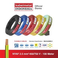 Kabel Metal - Kabel NYAF 2.5 mm 100 Meter Serabut Tembaga Listrik SNI