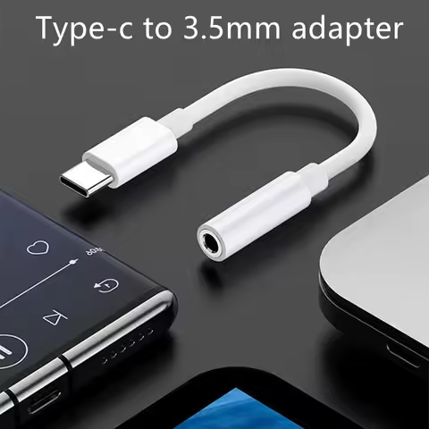 Type C To 3.5 Mm Adapter Type-C To 3.5mm Jack Audio Cable Digital Audio Supports Listening To Music 