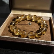 Original Lame สร้อยข้อมือคริสตัลสีเหลืองธรรมชาติโปร่งใสความมั่งคั่งดึงดูดเครื่องประดับสําหรับผู้หญิง