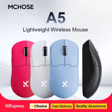 MCHOSE A5 Pro MAX Wireless E-sports Gaming Mouse Bluetooth Rechargeable PAW3395 Lightweight Ergonomi