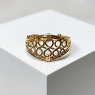GOLD QUEEN HANDMAND US GOLD 10K FIVE 8 LUCKY RING