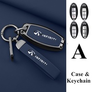 Infiniti Hợp kim kẽm Da vỏ khóa ô tô Key Trường Hợp Key Bìa vỏ chìa khóa thông minh Bảo Vệ Thời Tran